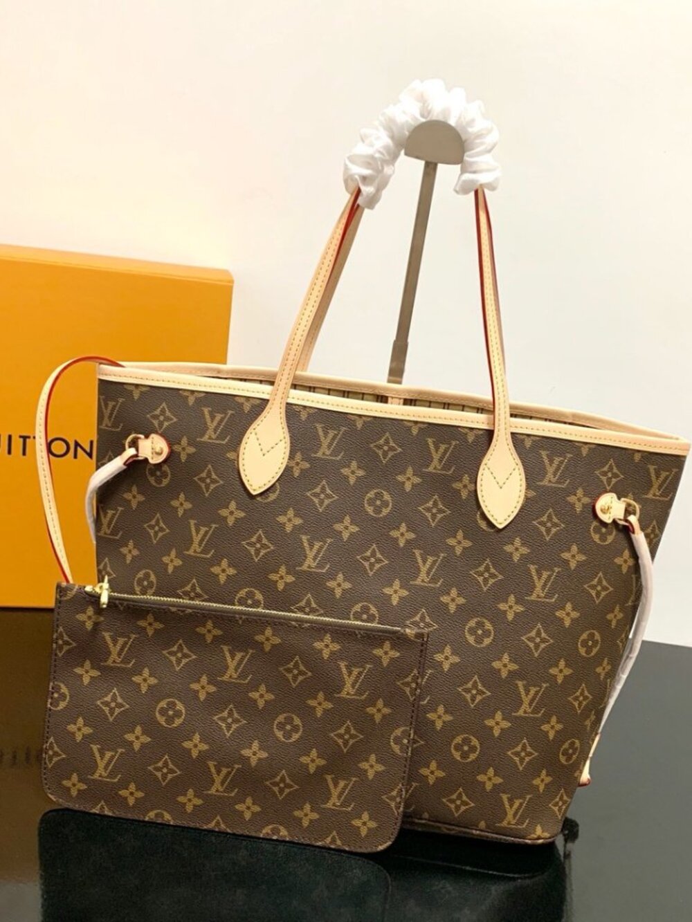 💕Louis Vuitton Neverfull MM Monogram Beige